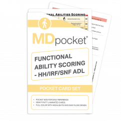 MDpocket® Functional Ability Scoring - HH/IRF/SNF ADL Pocket Card